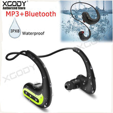 Load image into Gallery viewer, XGODY Wireless Earphones IPX8 S1200 Waterproof Swimming Headphone Sports Earbuds Bluetooth Headset Stereo 8G MP3 Player
