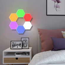Load image into Gallery viewer, New Touch Sensitive Colorful Modular Quantum Lamp LED Night Light Hexagon Light Magnetic Assembly Wall Lamps Quantum Lights