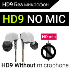 Load image into Gallery viewer, KZ HD9 Earphones HiFi Sport Earbuds Copper Driver 3D Heavy Bass Earhook Headphones In Ear Earphone For Running With Microphone