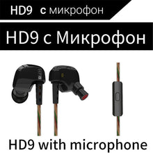 Load image into Gallery viewer, KZ HD9 Earphones HiFi Sport Earbuds Copper Driver 3D Heavy Bass Earhook Headphones In Ear Earphone For Running With Microphone