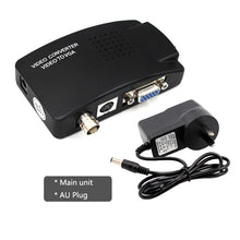 Load image into Gallery viewer, BNC to VGA Converter Composite SVIDEO to VGA Video Converter VGA Out Adapter Digital Switch Box Box For PC MACTV Camera DVD DVR