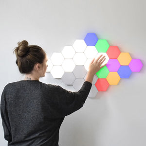 New Touch Sensitive Colorful Modular Quantum Lamp LED Night Light Hexagon Light Magnetic Assembly Wall Lamps Quantum Lights