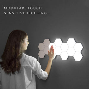 Modular Touch Lights LED Hex Lights DIY Quantum Lamps Magnetic Sensitive Lighting Night Light Home Decoration Wall Lampara