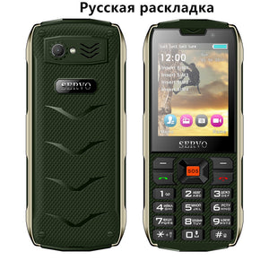 SERVO H8 Mobile Phone 2.8inch 4 SIM card 4 standby Bluetooth Flashlight GPRS 3000mAh Power Bank Phone Russian Language keyboard