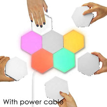 Load image into Gallery viewer, Modular Touch Lights LED Hex Lights DIY Quantum Lamps Magnetic Sensitive Lighting Night Light Home Decoration Wall Lampara
