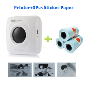 Portable Bluetooth Printer Mini Pocket Photo Printer Mobile Phone Pictures Thermal Printer For iOS Android Windows Handheld 58mm