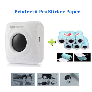 Portable Bluetooth Printer Mini Pocket Photo Printer Mobile Phone Pictures Thermal Printer For iOS Android Windows Handheld 58mm