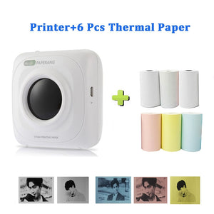 Portable Bluetooth Printer Mini Pocket Photo Printer Mobile Phone Pictures Thermal Printer For iOS Android Windows Handheld 58mm