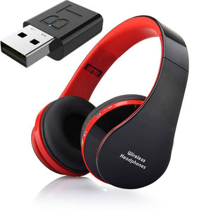 Bluetooth TV Headset, HiFi bluetooth Headphone Deep Bass Wireless TV Headphone with Transmitter Stick For TV Computer Phone