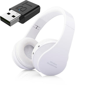 Bluetooth TV Headset, HiFi bluetooth Headphone Deep Bass Wireless TV Headphone with Transmitter Stick For TV Computer Phone