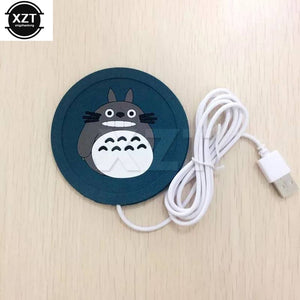 USB Warmer Gadget de dibujos animados de silicona delgada taza-almohadilla café té bebida usb soporte caliente para bebidas almohadilla para taza bonito regalo