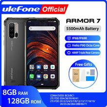 Load image into Gallery viewer, Ulefone Armor 7 IP68 Rugged Mobile Phone Helio P90 Octa Core 8GB+128GB Android 9.0 48MP 4G LTE  Camera Global Version Smartphone
