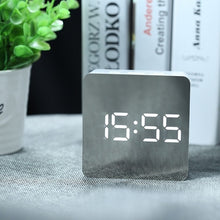 Load image into Gallery viewer, LED Mirror Alarm Clock Digital Snooze Table Clock Wake Up Light Electronic Large Time Temperature Display Home Decoration Clock
