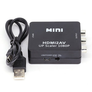 DZLST HDMI TO AV Scaler Adapter HD Video Converter Box HDMI to RCA AV/CVSB L/R Video 1080P HDMI2AV Support NTSC PAL Wholesale