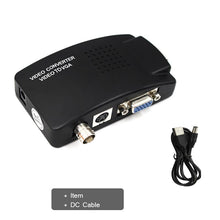 Load image into Gallery viewer, BNC to VGA Converter Composite SVIDEO to VGA Video Converter VGA Out Adapter Digital Switch Box Box For PC MACTV Camera DVD DVR
