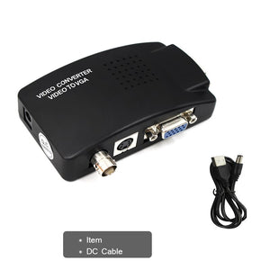 BNC to VGA Converter Composite SVIDEO to VGA Video Converter VGA Out Adapter Digital Switch Box Box For PC MACTV Camera DVD DVR