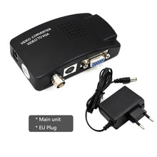 Load image into Gallery viewer, BNC to VGA Converter Composite SVIDEO to VGA Video Converter VGA Out Adapter Digital Switch Box Box For PC MACTV Camera DVD DVR
