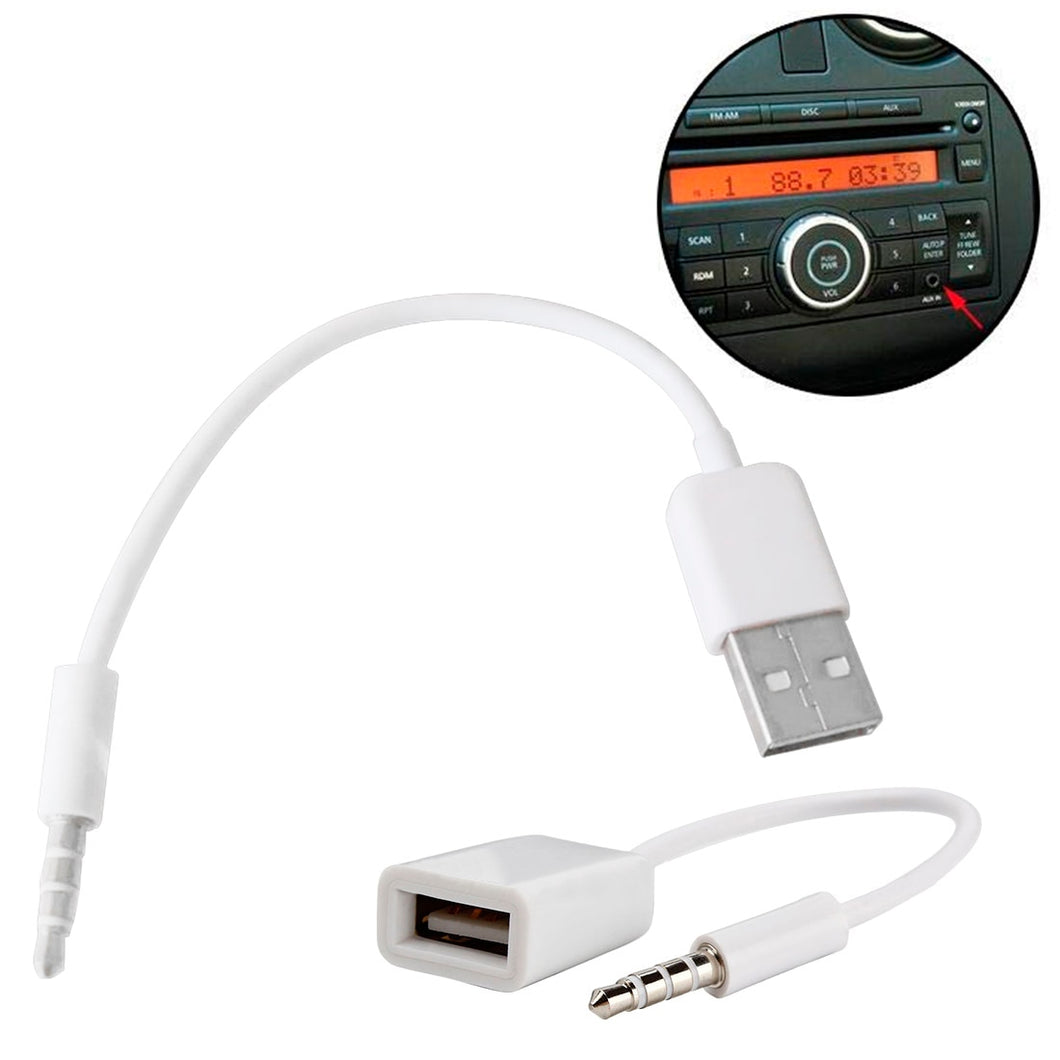 3.5mm Male Audio Plug Jack To USB 2.0 Female Converter Cable Headphone Cable  Adapter Charger Cables hot for car MP3