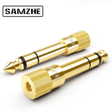 Load image into Gallery viewer, SAMZHE Audio Adapter 6.5mm 1/4&quot; Male plug to 3.5mm 1/8&quot; Female Jack Stereo Headphone Headset Plug for Microphone Electric Piano
