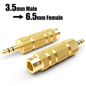 SAMZHE Audio Adapter 6.5mm 1/4" Male plug to 3.5mm 1/8" Female Jack Stereo Headphone Headset Plug for Microphone Electric Piano