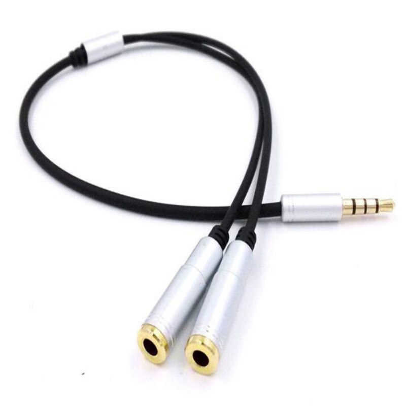 Metal Audio Cable AUX Headphones One Minute Two 3.5mm High-end Audio Cable 3.5mm Input Audio Interface Adapter Line