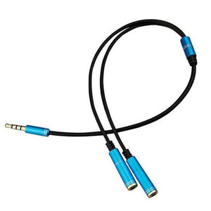 Metal Audio Cable AUX Headphones One Minute Two 3.5mm High-end Audio Cable 3.5mm Input Audio Interface Adapter Line