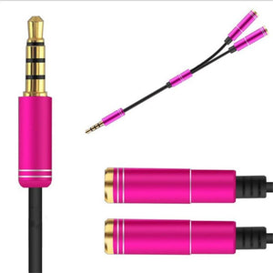 Metal Audio Cable AUX Headphones One Minute Two 3.5mm High-end Audio Cable 3.5mm Input Audio Interface Adapter Line