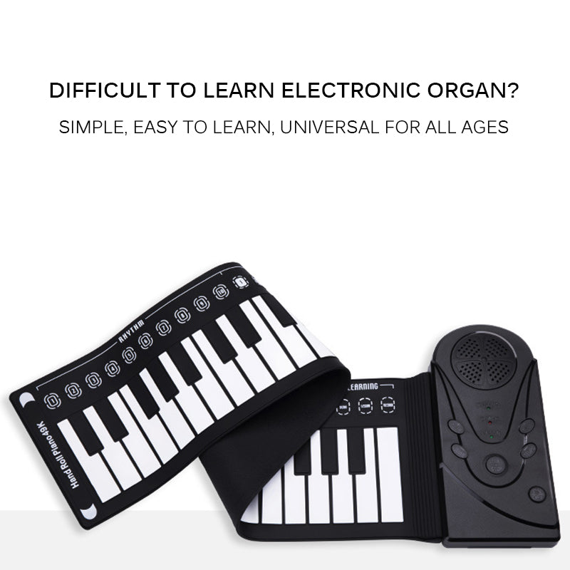 Portable 49 Keys Roll Up Piano Silicone Up Folding Piano Keyboard For Child Student Musical Instruments 3.5 Mm Headphone Jack