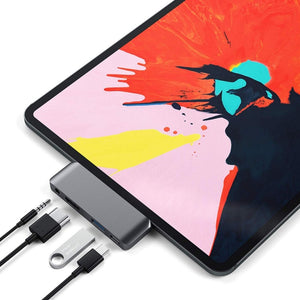 USB C Hub Adapter with USB-C TYPE C PD Charging 4K HDMI USB 3.0 3.5mm Headphone with 2018 iPad Pro MacBook Pro SAMSUNG S8 S9 S10